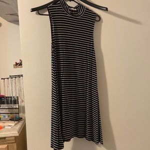 Black and white striped dress Large